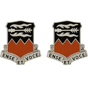 141st Signal Battalion Unit Crest (Ense Et Voce) - Sold in Pairs