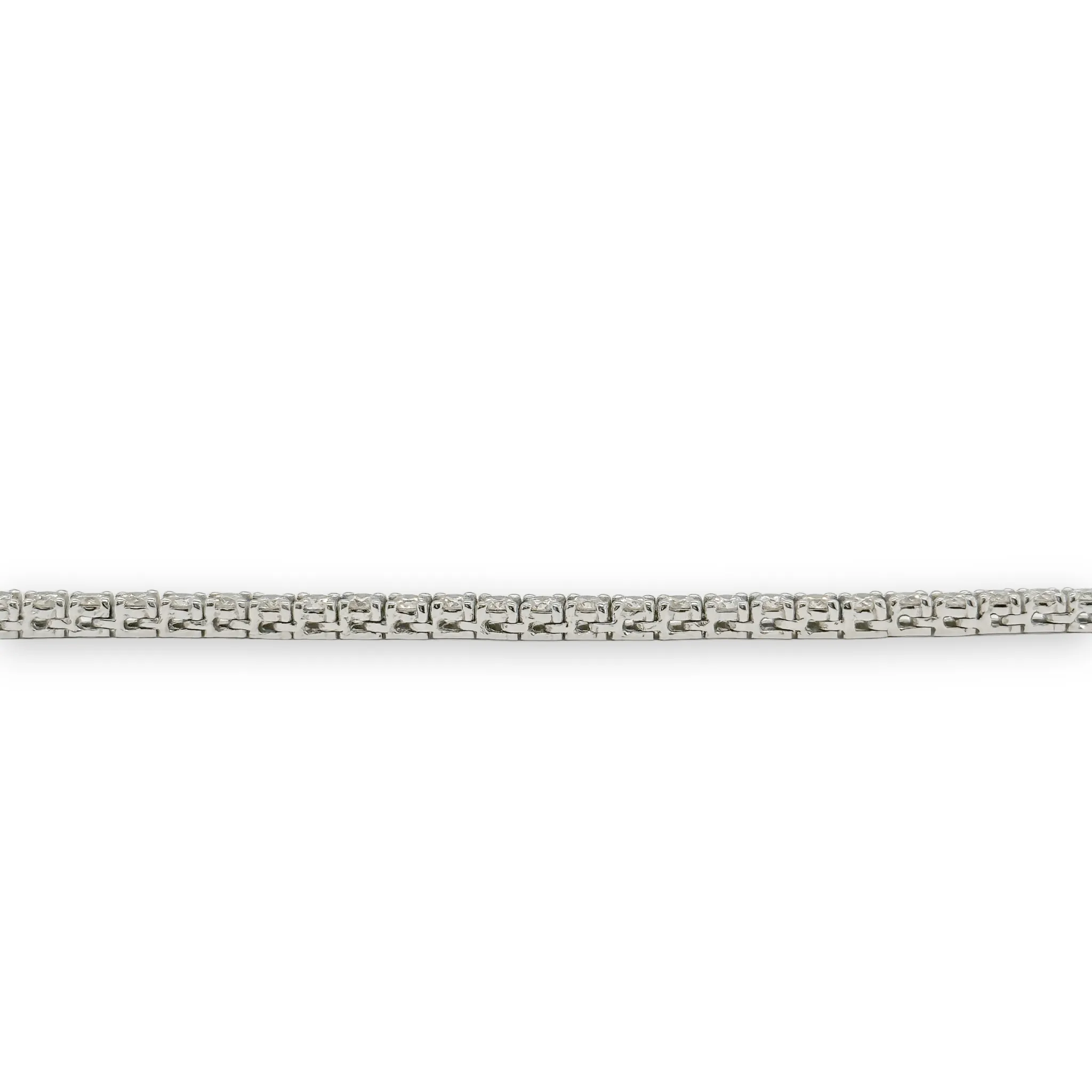 14K W Gold 16" 5.50ctw I/SI2 Diamond Tennis Necklace