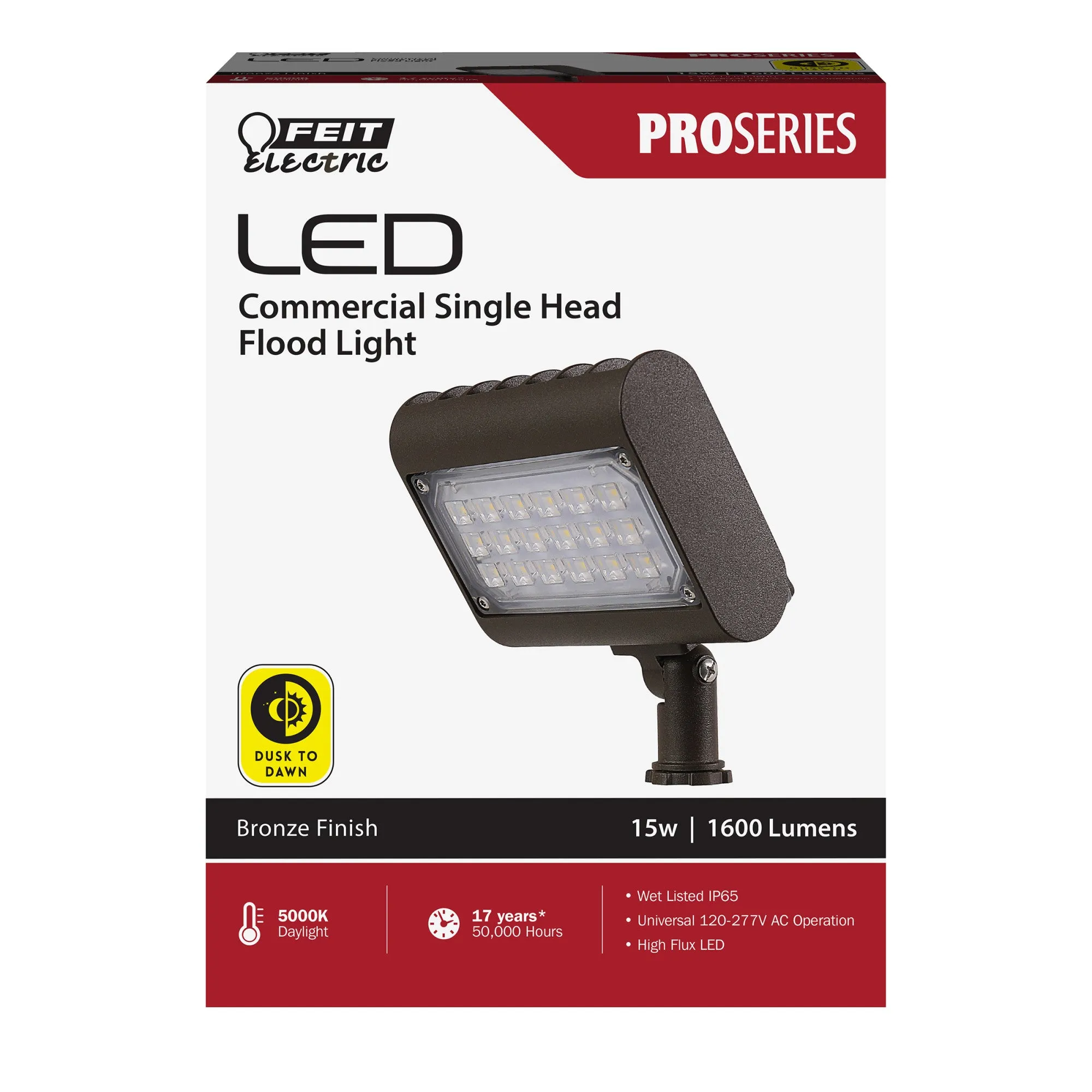 1600 Lumen 5000K LED Dusk to Dawn Flood Light