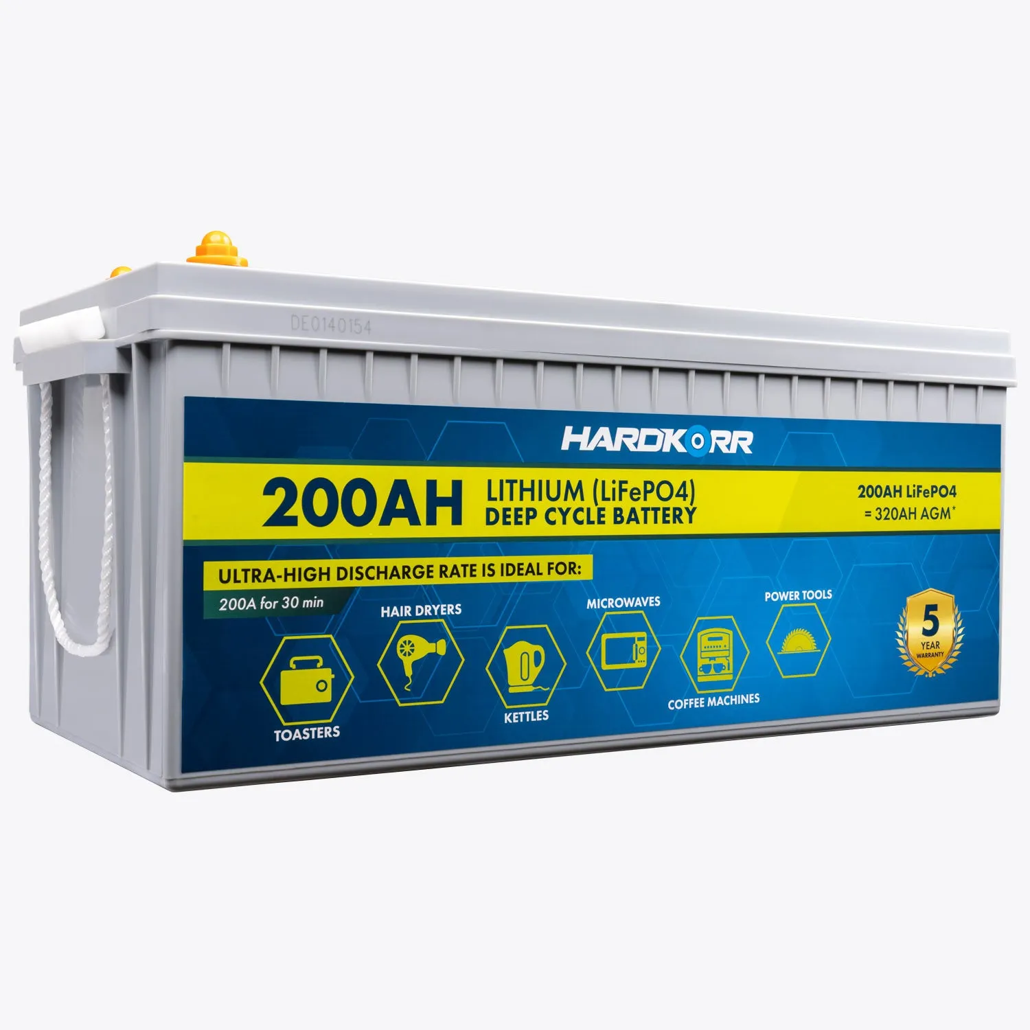 200Ah Lithium (LiFePO<sub>4</sub>) Deep Cycle Battery