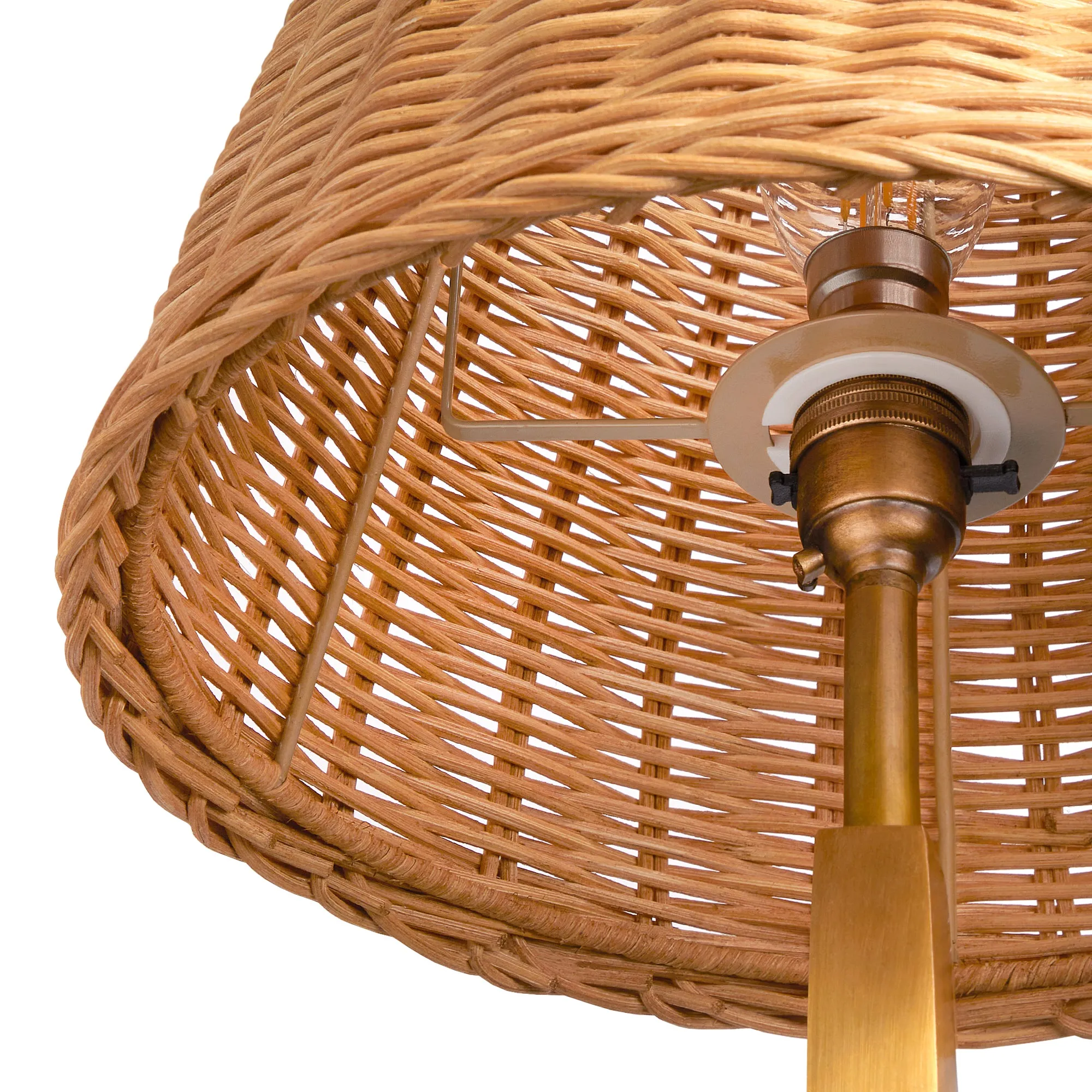 20cm empire shade in natural rattan