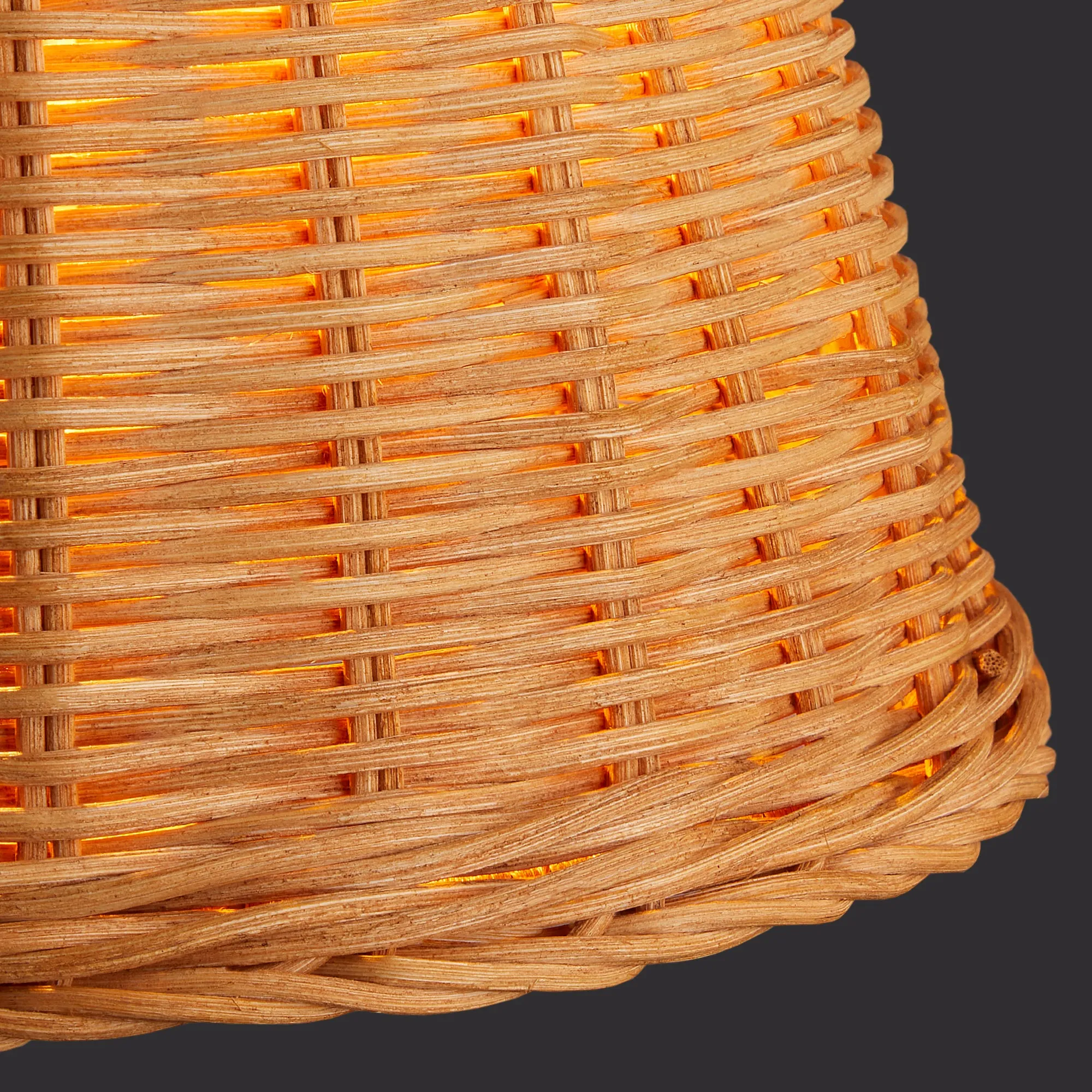 20cm empire shade in natural rattan