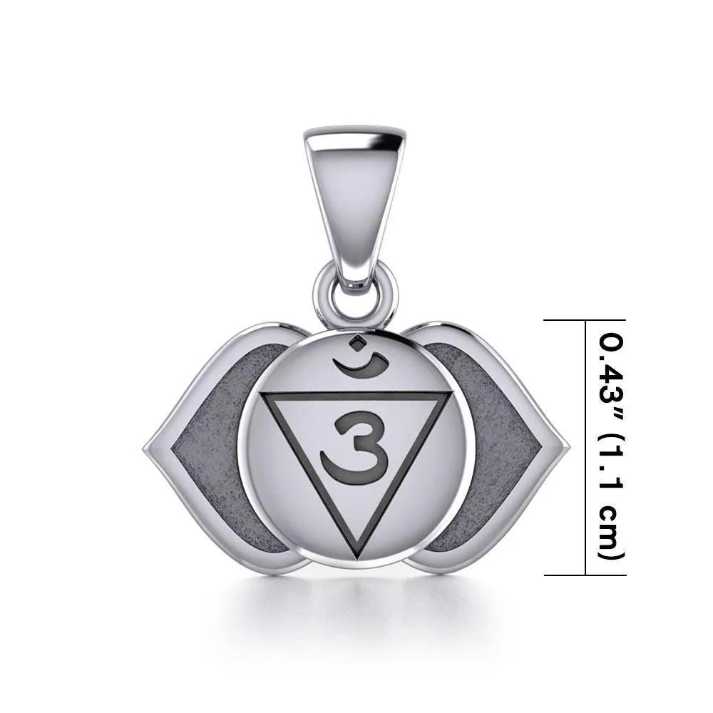 Ajna Third Eye Chakra Sterling Silver Pendant TPD5627