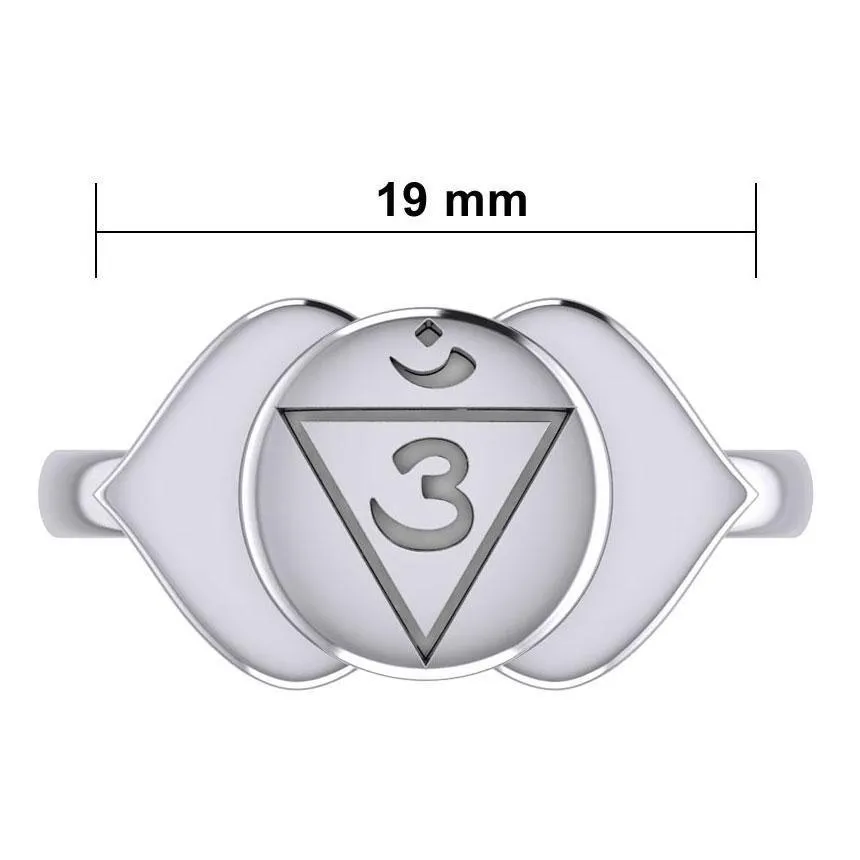 Ajna Third Eye Chakra Sterling Silver Ring TRI2041