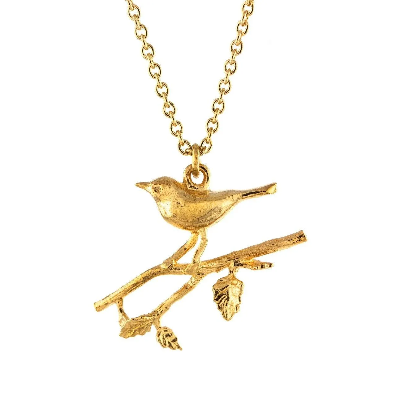 Alex Monroe Single Warbler on a Branch Necklace