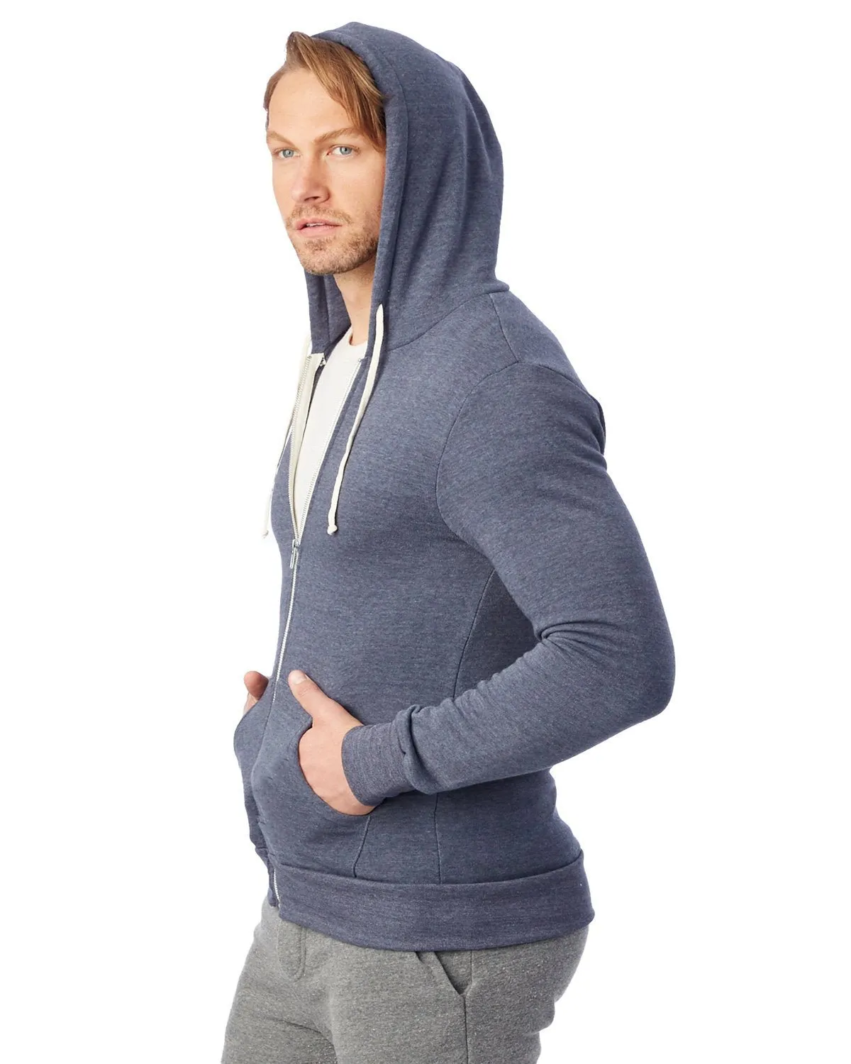 Alternative AA9590 Men's Rocky Eco-Fleece Zip Hoodie