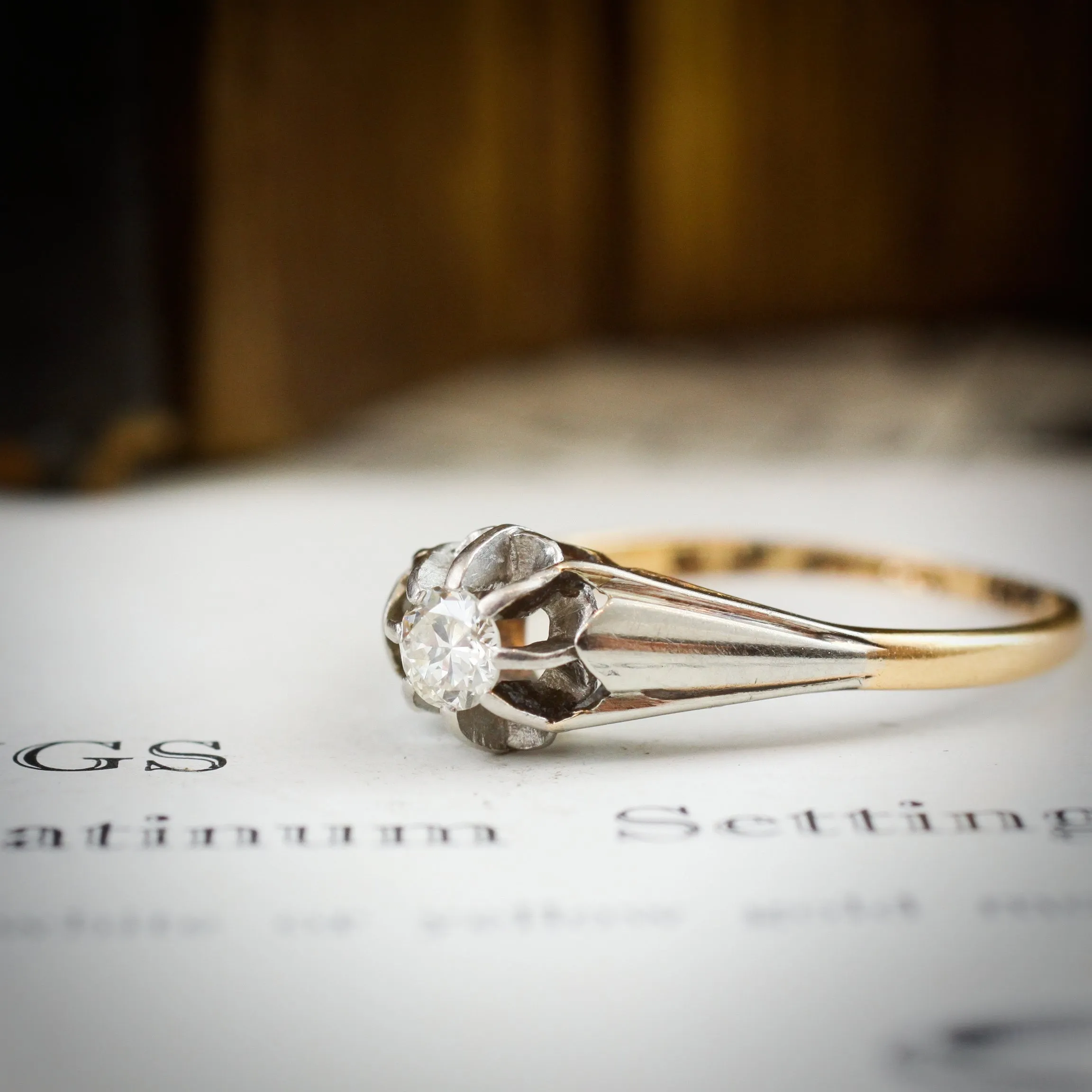 An Art Deco Original! Vintage Diamond Solitaire Engagement Ring