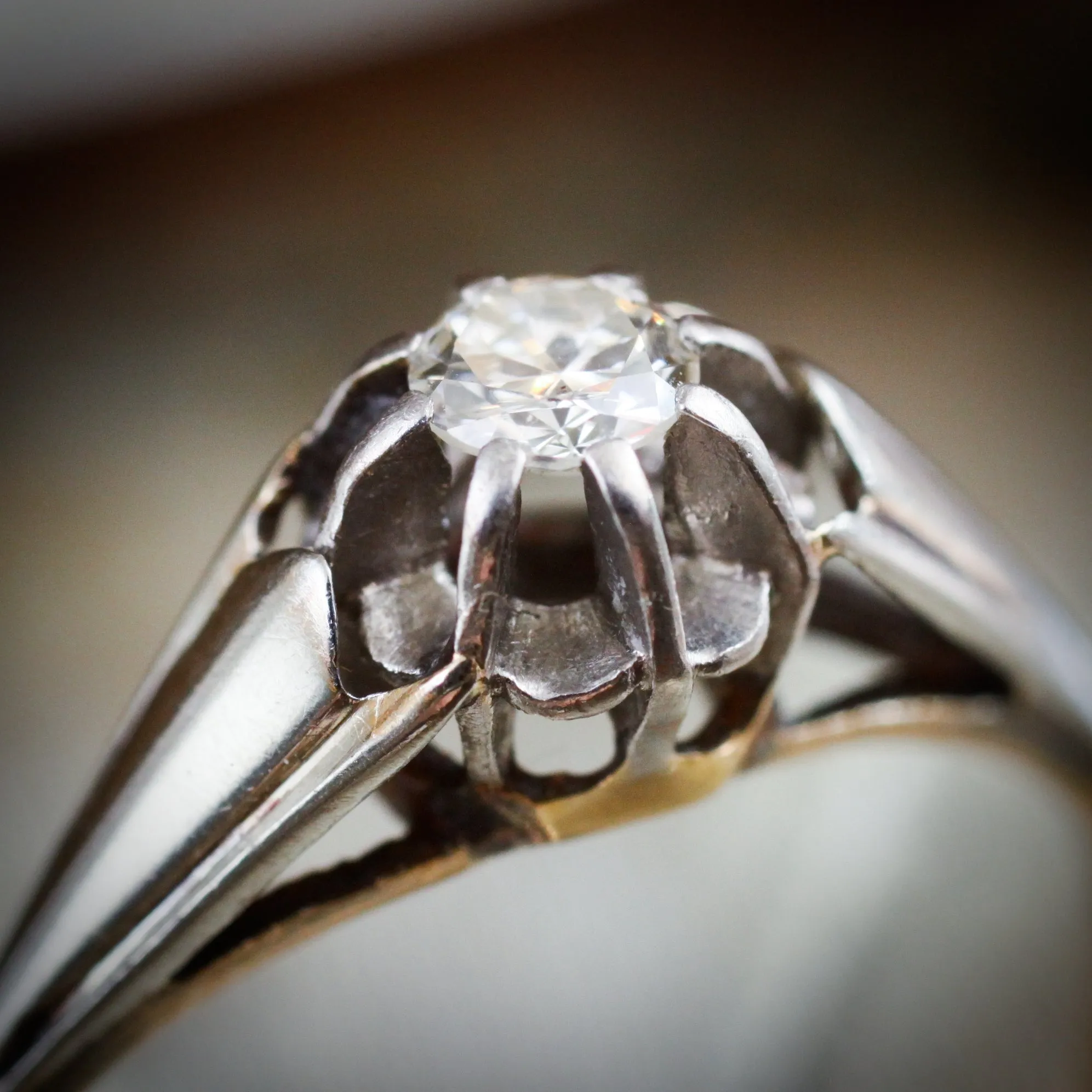 An Art Deco Original! Vintage Diamond Solitaire Engagement Ring