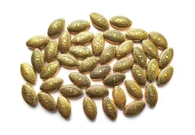 Antique Golden Oval Acrylic Beads