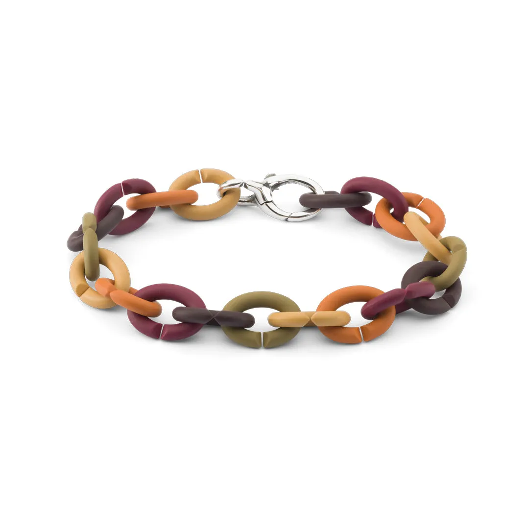 Autumn Rainbow Silver Bracelet