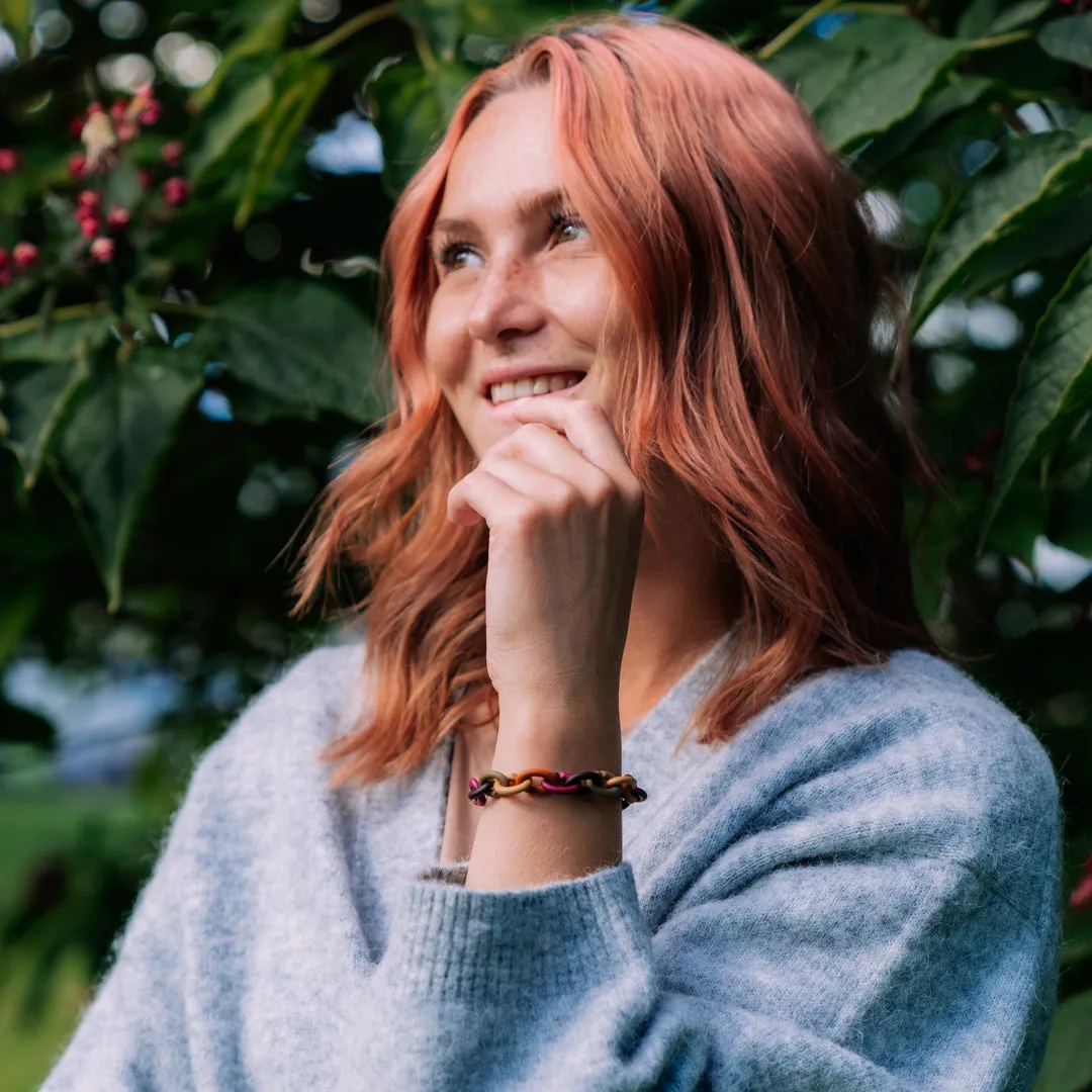 Autumn Rainbow Silver Bracelet