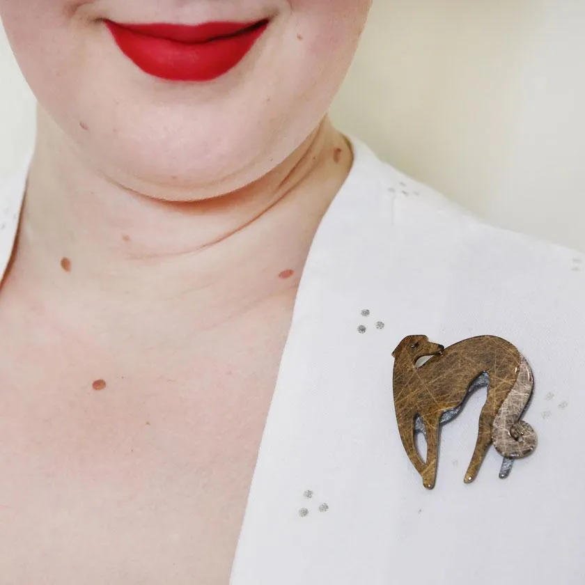 Autumnal Symphony Greyhound Brooch