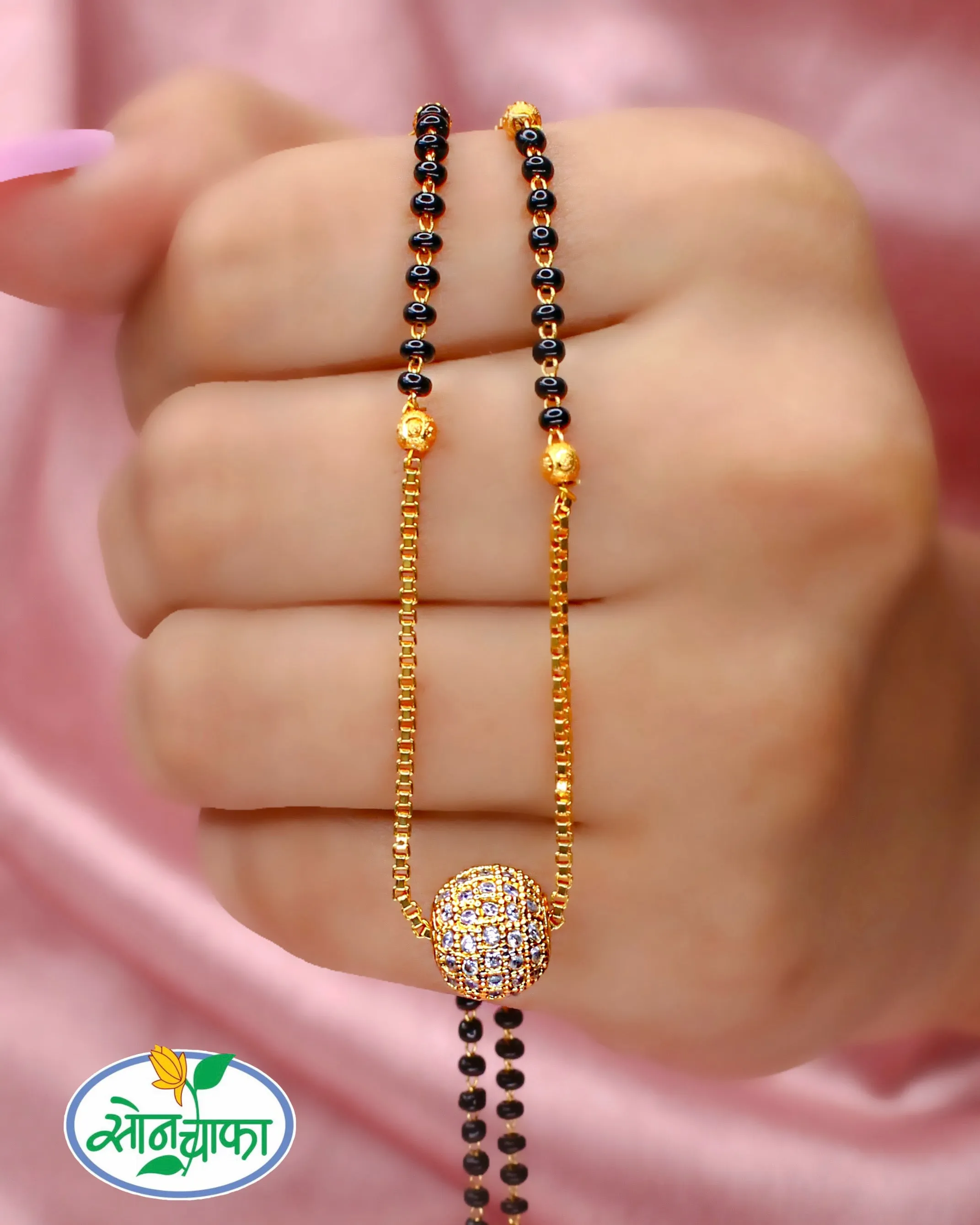 BLACK BEADS DESIGNER MANGALSUTRA