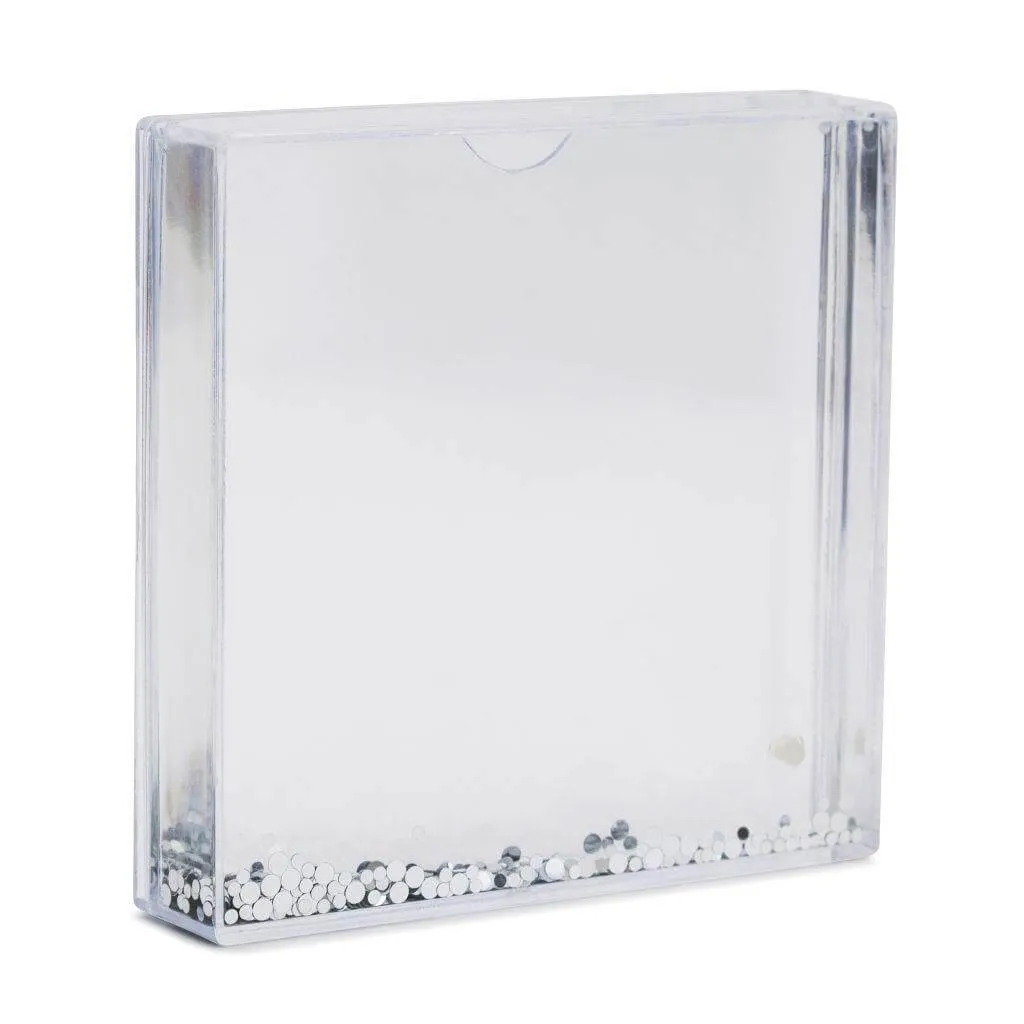 Blank Glitter Photo Block Frame Insert 102 x 102mm (4 x 4 inch) - Pack of 6