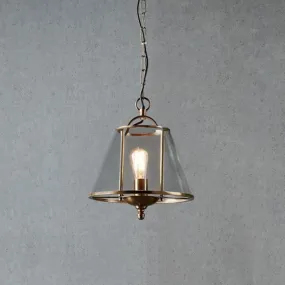 Brass and Glass Pendant Light