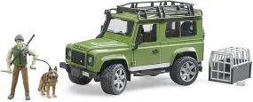 Bruder Land Rover Defender with Forester and Dog