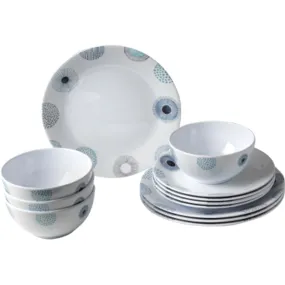 Brunner Deep Sea Midday 12 piece Melamine Dinner Set