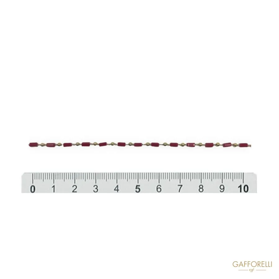 Chain with Multicolor Beads E238 - Gafforelli Srl