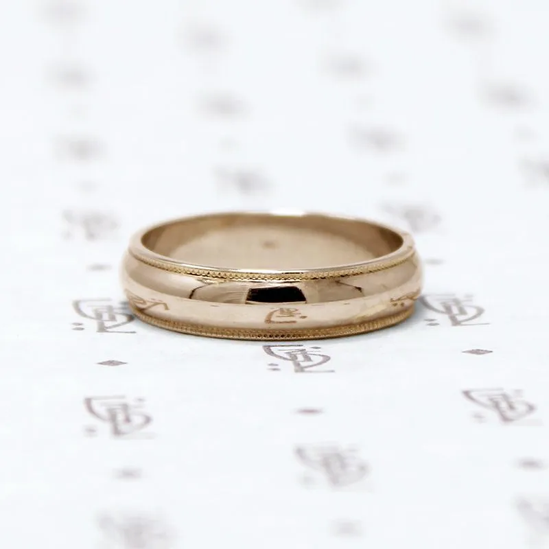 Classic Wedding Band with Milgrain Detail