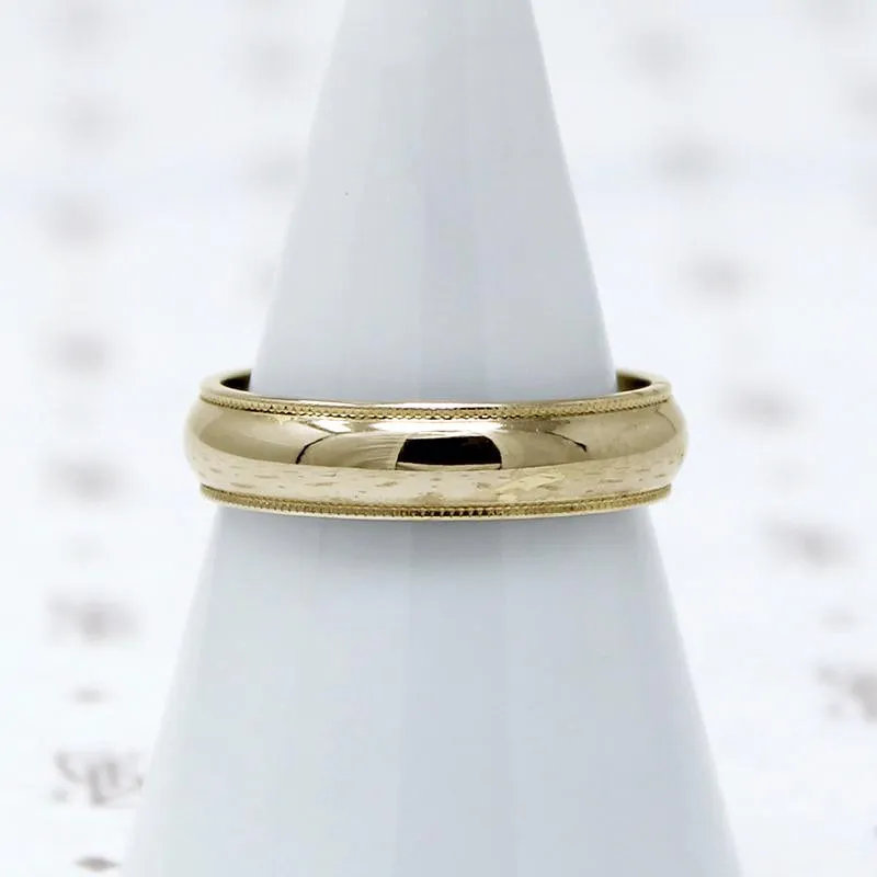 Classic Wedding Band with Milgrain Detail