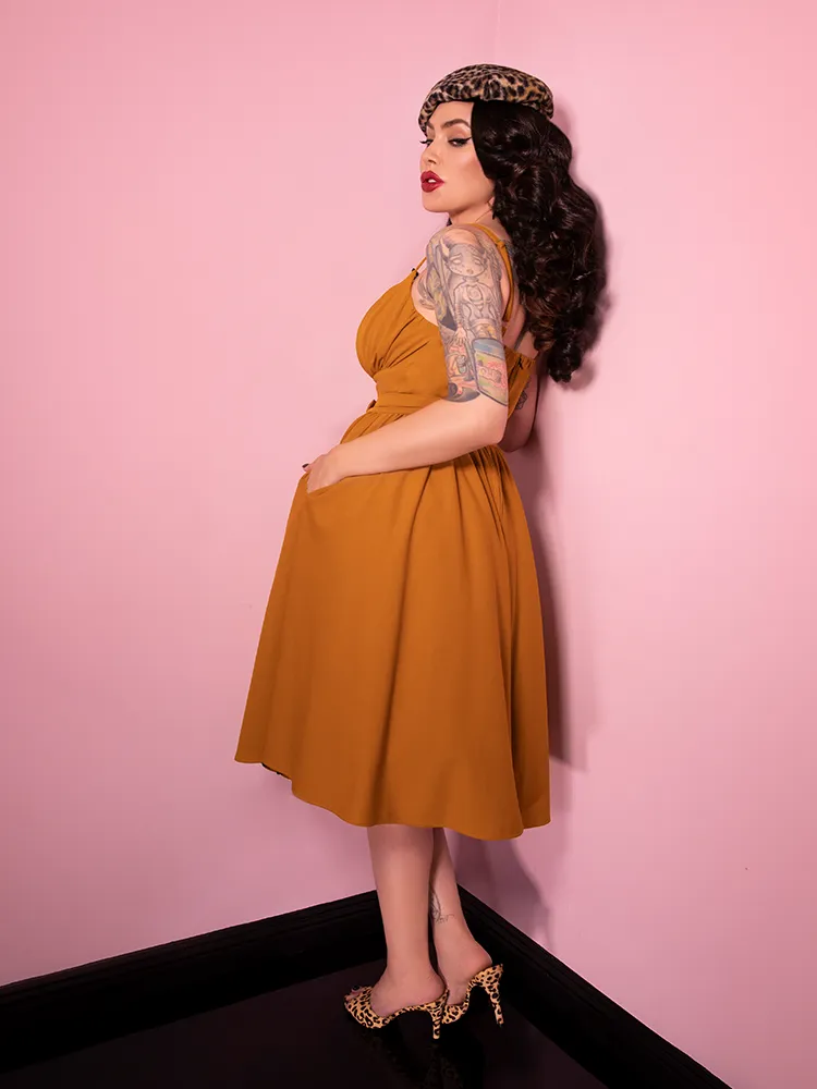 COMING BACK SOON - Ingenue Dress in Vintage Mustard - Vixen by Micheline Pitt