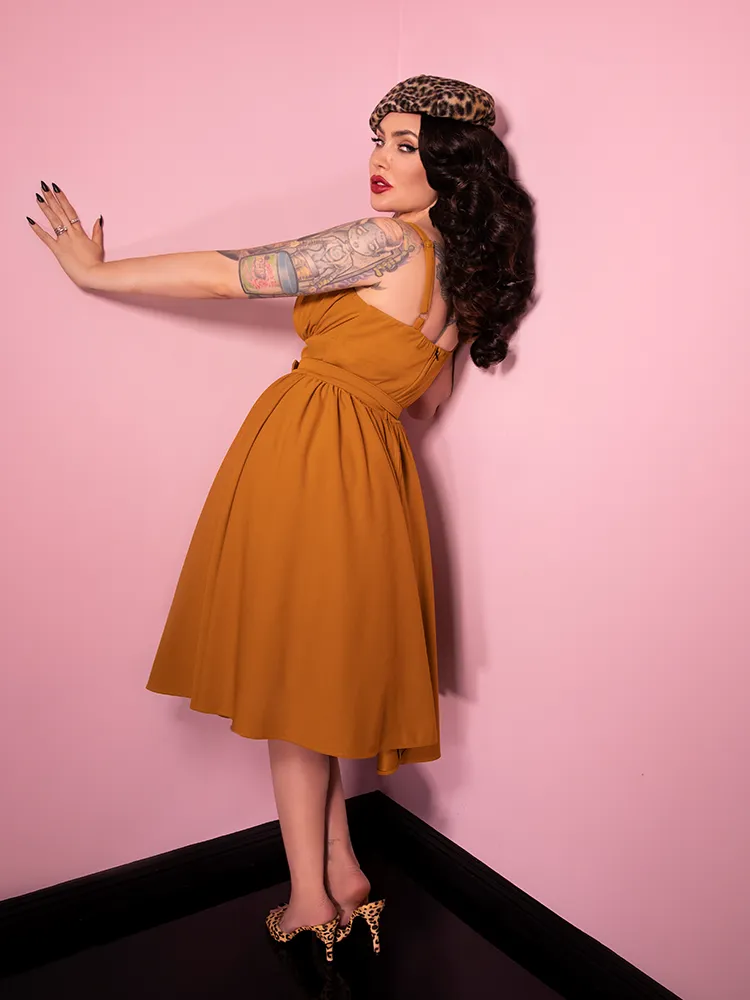 COMING BACK SOON - Ingenue Dress in Vintage Mustard - Vixen by Micheline Pitt