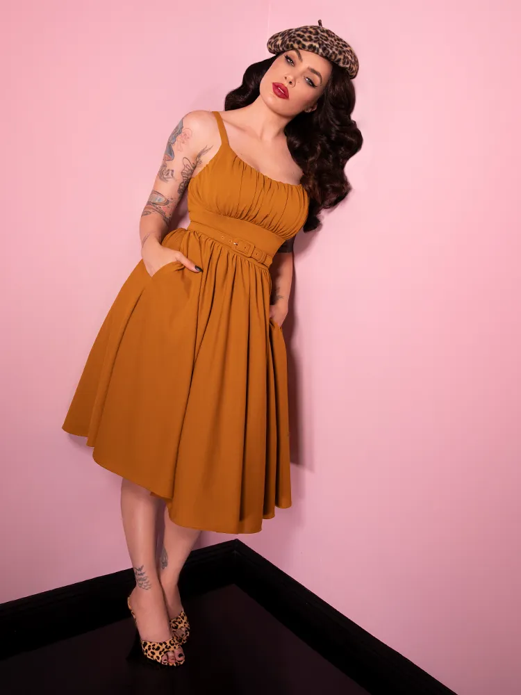 COMING BACK SOON - Ingenue Dress in Vintage Mustard - Vixen by Micheline Pitt