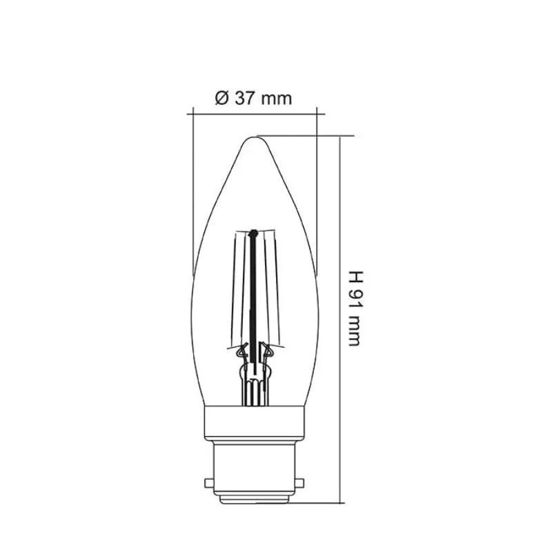 Dimmable B22 LED | Candle | 4W | 2700K | SALE