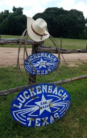 Distressed Luckenbach Signs