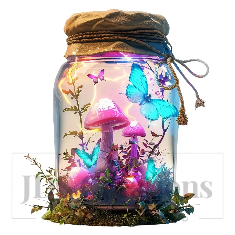 DTF Transfer - Mushroom Butterfly Jar