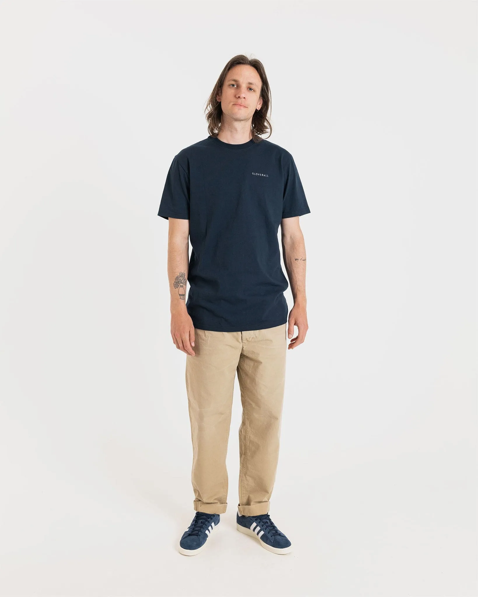 Embroidered Organic Cotton T-Shirt Navy