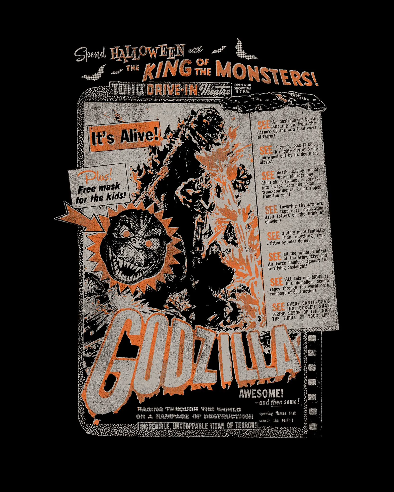 Godzilla - Halloween Night At The Drive-In