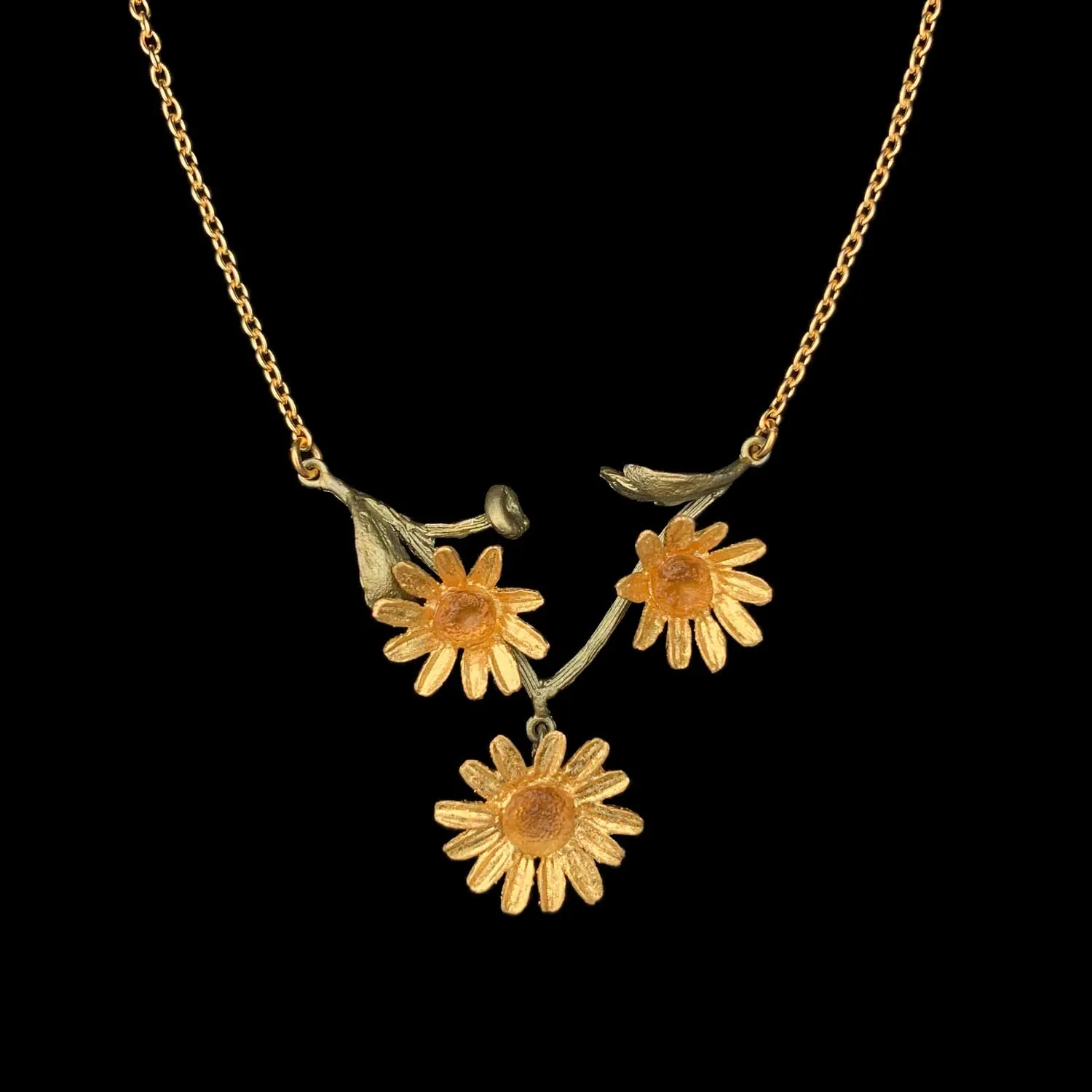 Golden Butter Daisy Necklace