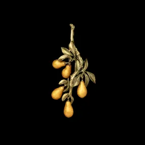 Golden Pear Brooch