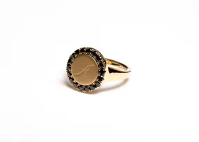 Initial Signet Pinky Ring