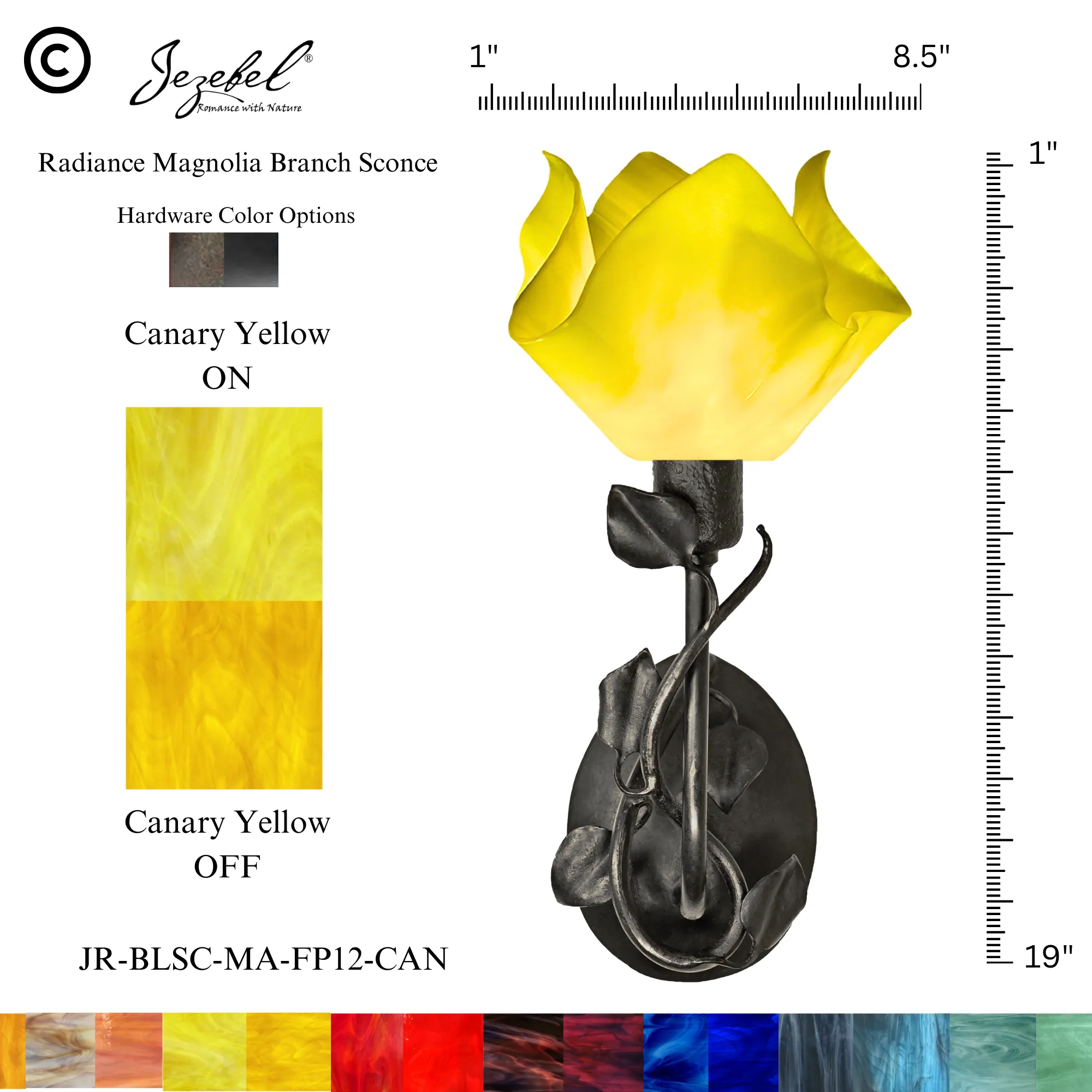 Jezebel® Magnolia Sconce, Flame Style