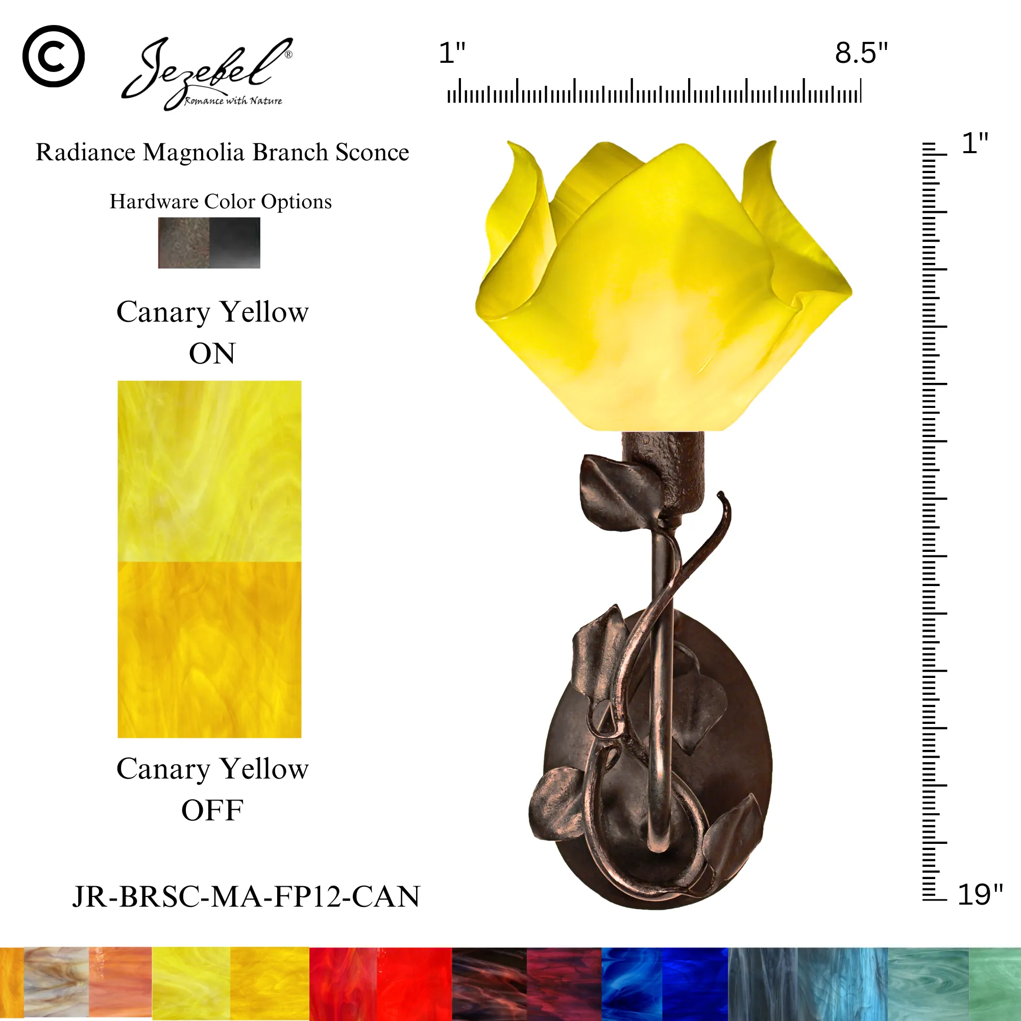 Jezebel® Magnolia Sconce, Flame Style