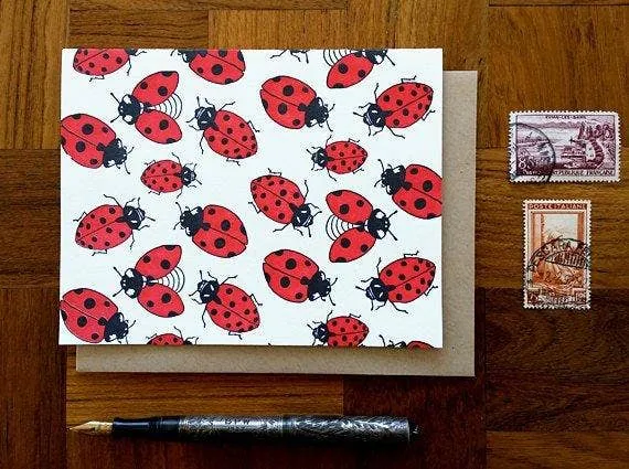 Lady Bugs Card: Boxed Set of 6