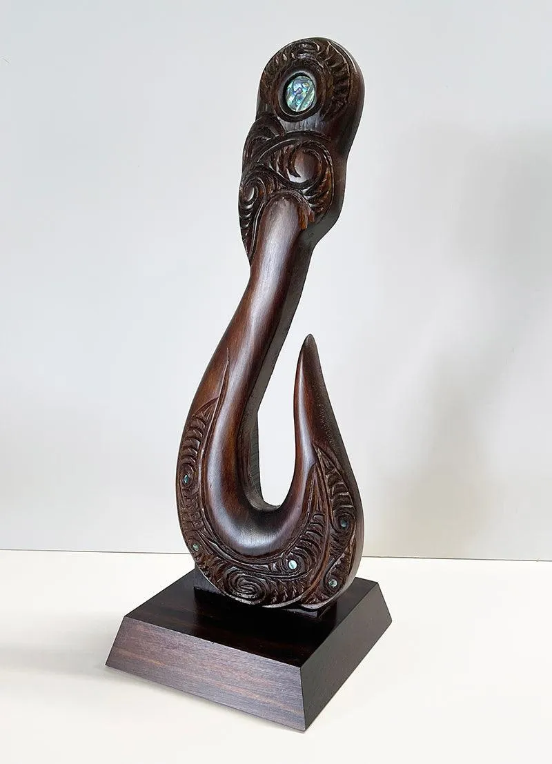 Large Maori Fish Hook Trophy