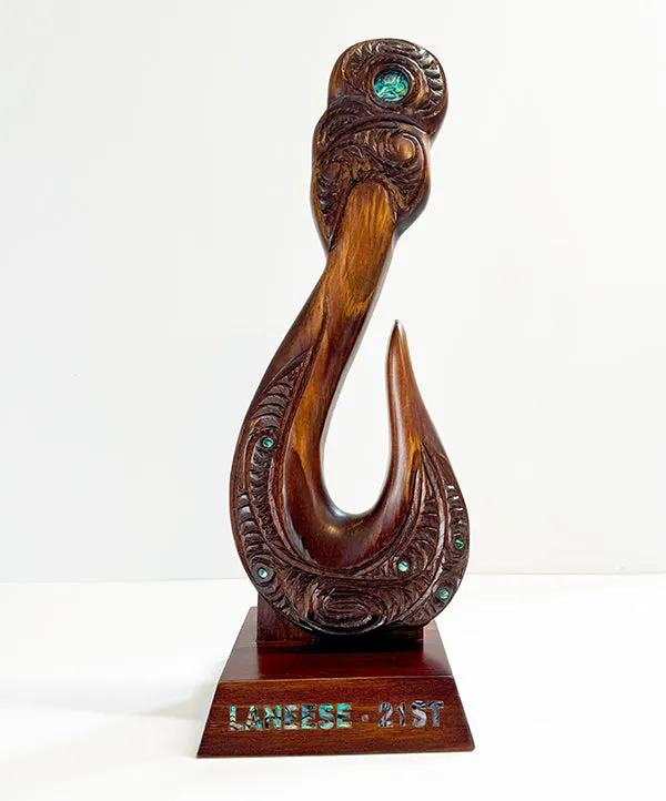 Large Maori Fish Hook Trophy