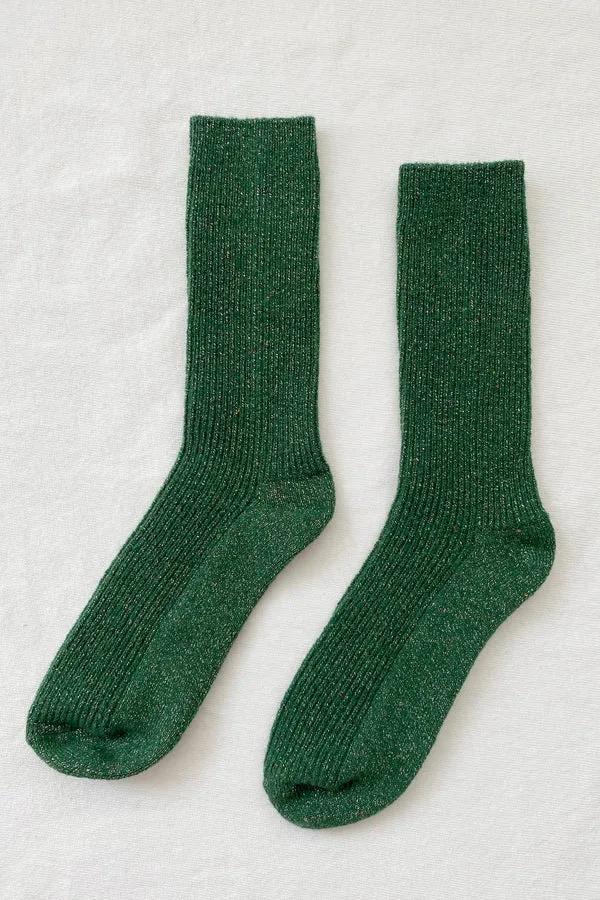 Le Bon Shoppe Winter Sparkle Evergreen Socks