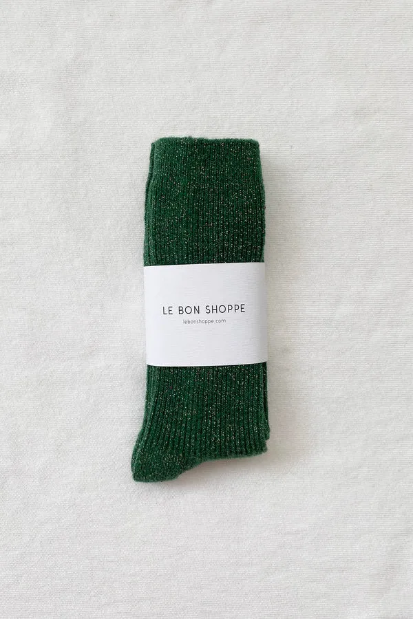 Le Bon Shoppe Winter Sparkle Evergreen Socks