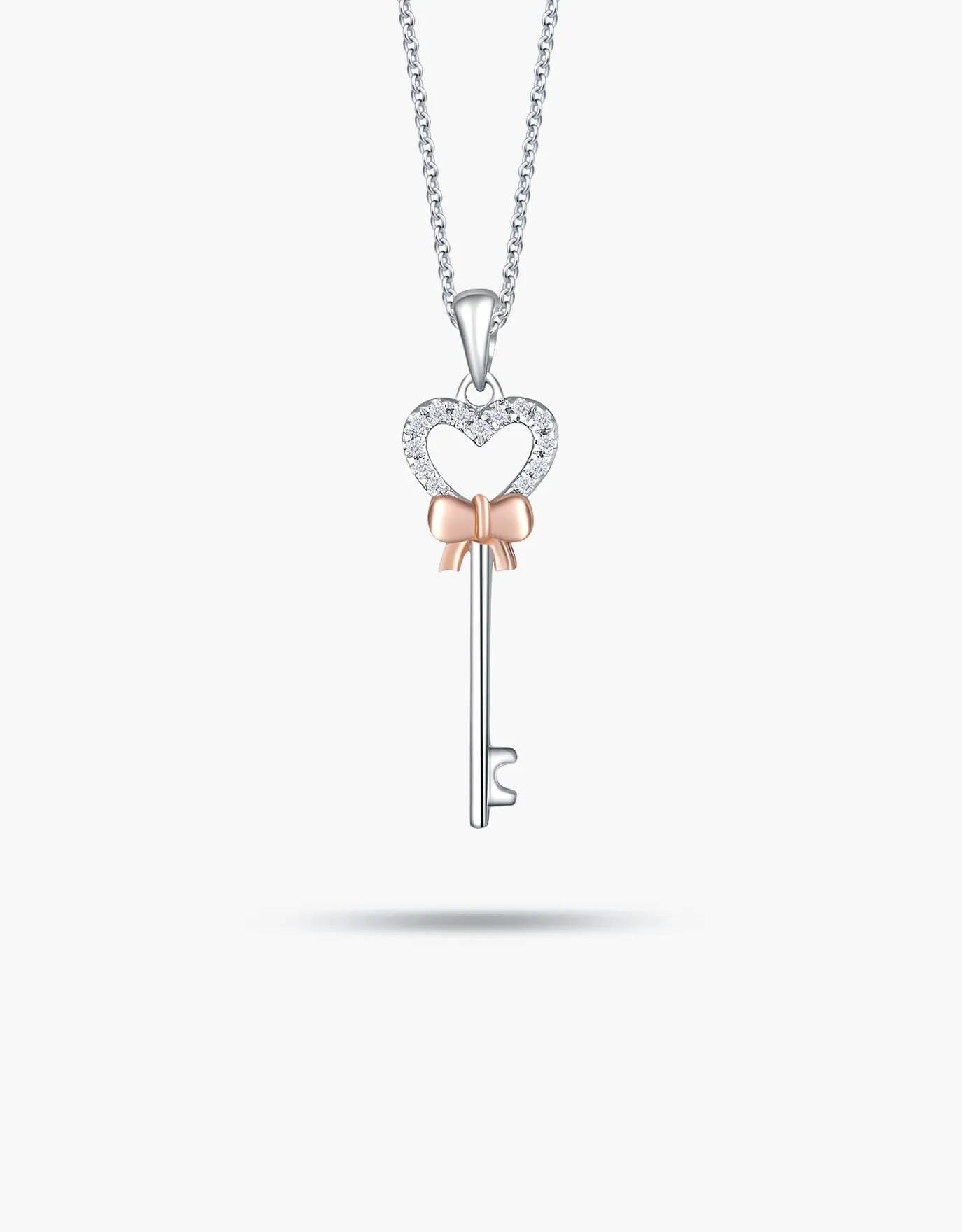 LVC Cheri Bow Heart Key Pendant