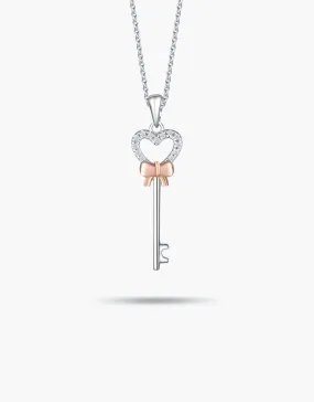 LVC Cheri Bow Heart Key Pendant