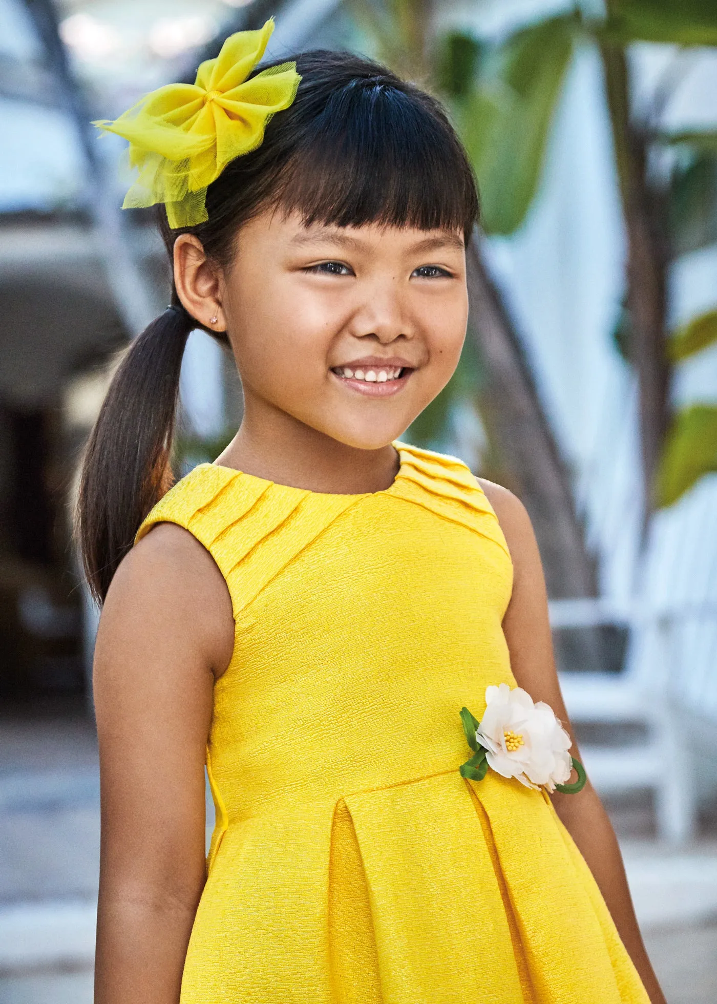 Mayoral Girl Ceremony Dress with a Flower