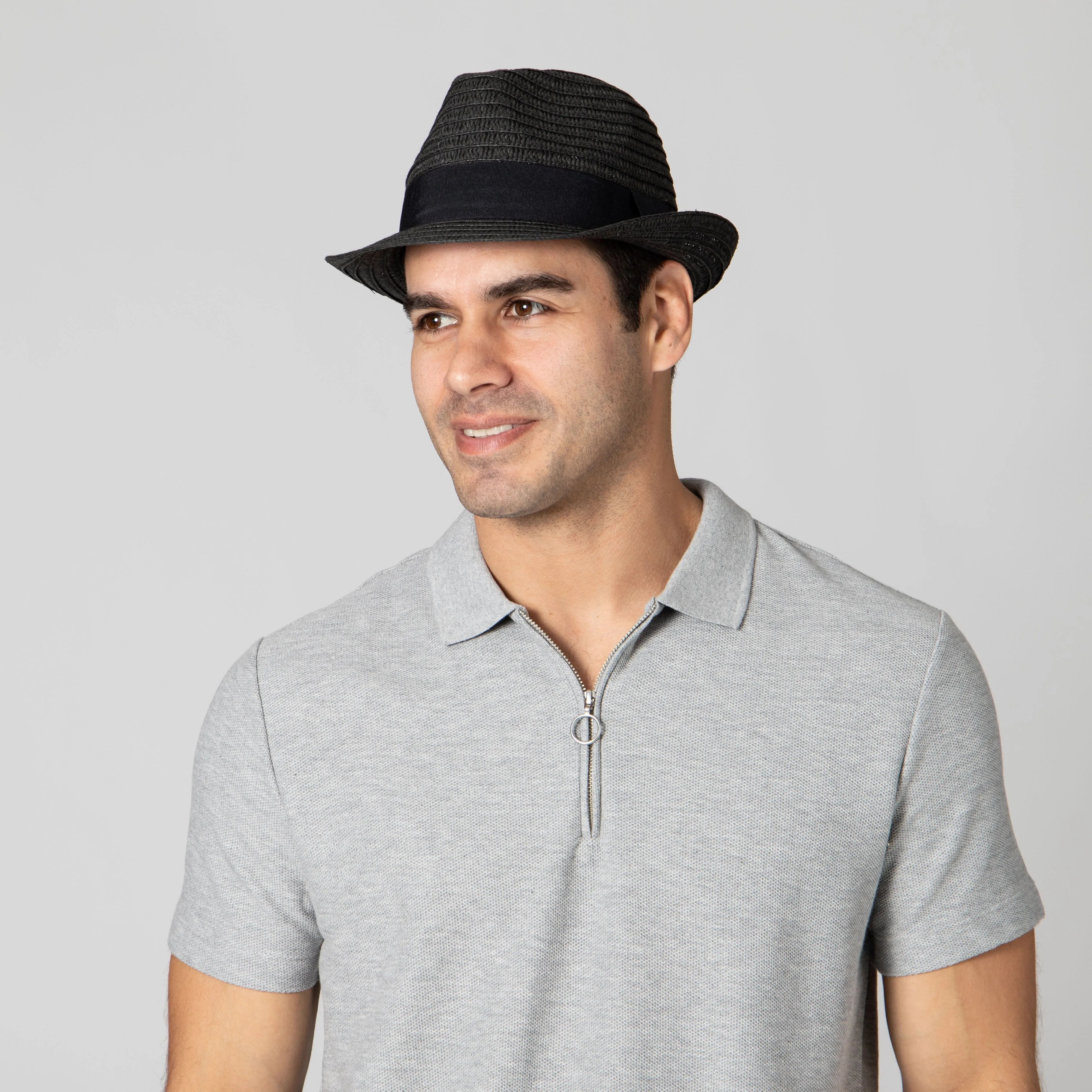 Mens Ultrabraided Fedora with a Grosgrain Band