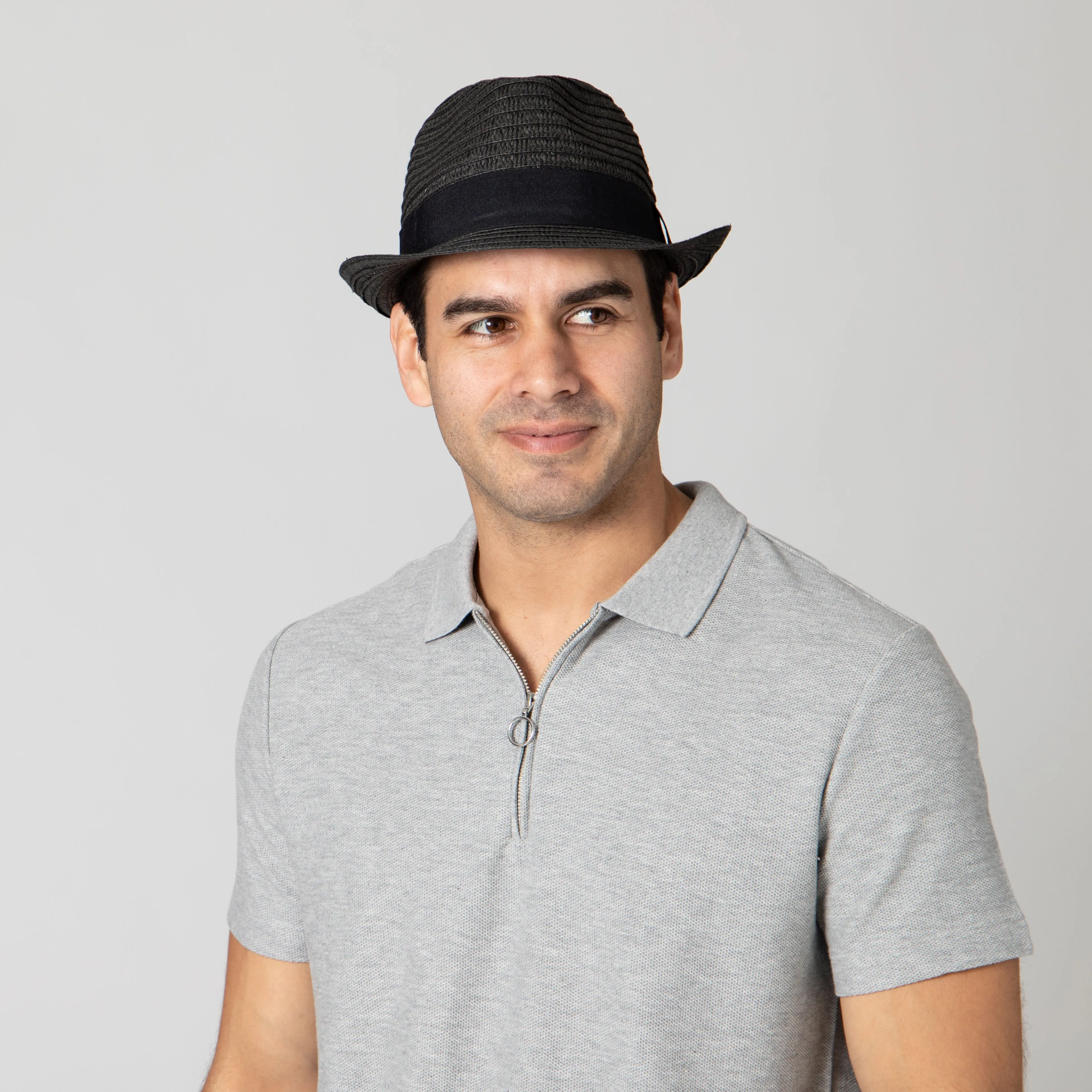 Mens Ultrabraided Fedora with a Grosgrain Band