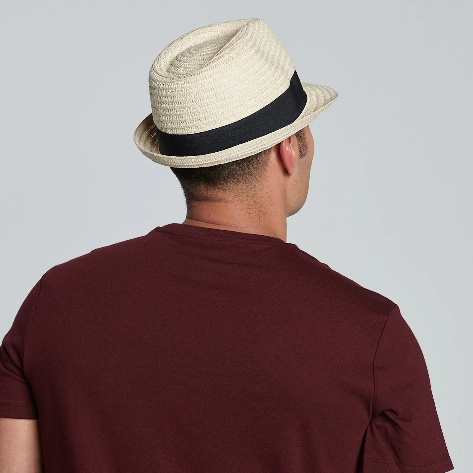 Mens Ultrabraided Fedora with a Grosgrain Band