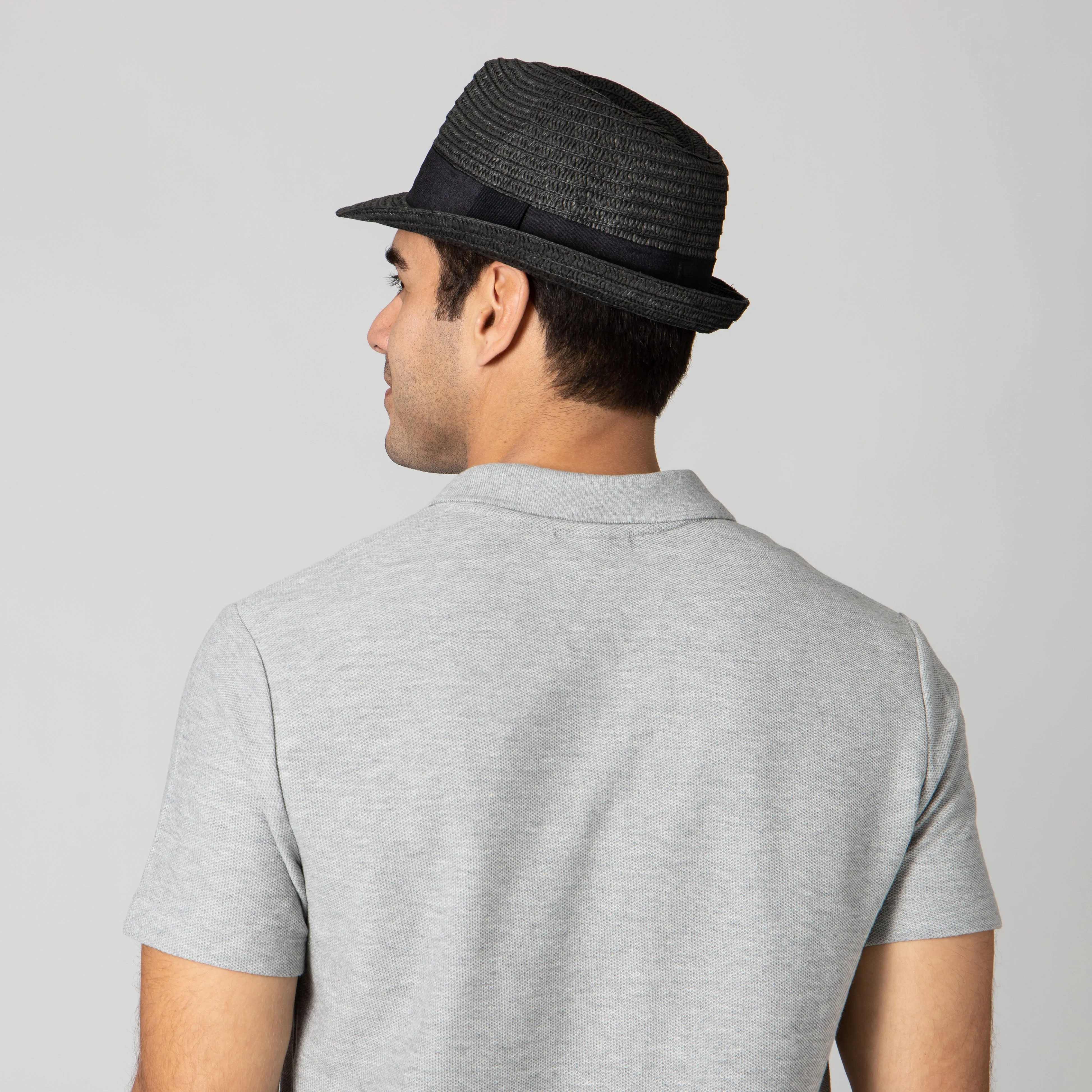 Mens Ultrabraided Fedora with a Grosgrain Band