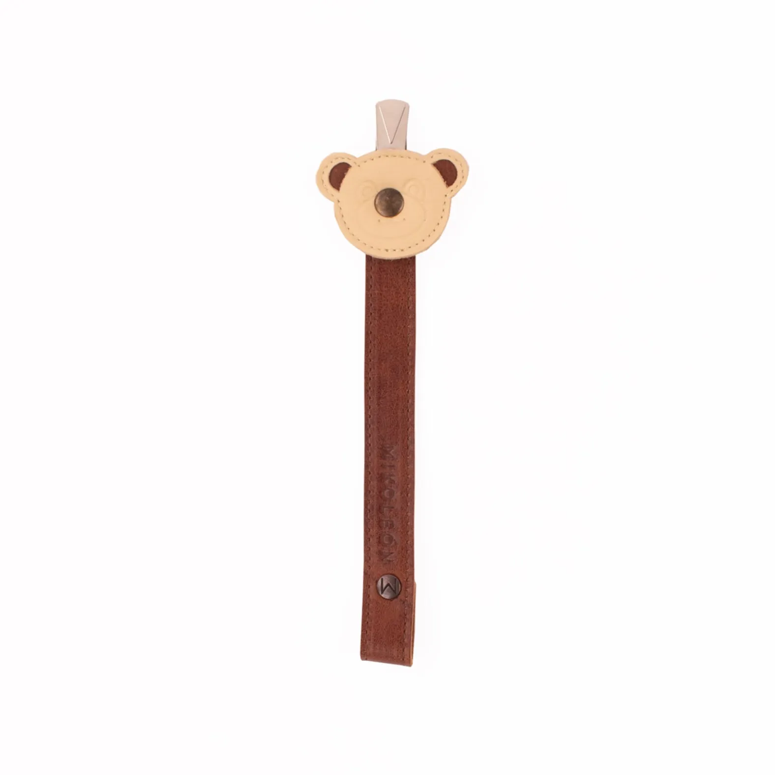 MK221616 - Bear Paci Clip Mocca [Baby Leather Accessory]